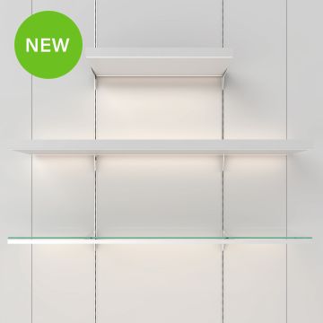 Inset 4 Plus illuminated adjustable shelf system